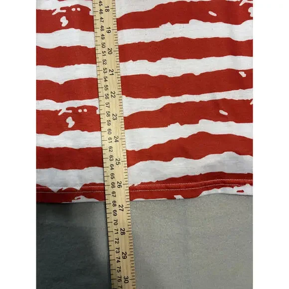 Patriotic American Flag Print V-Neck T-Shirt for Women - Picture 5 of 6